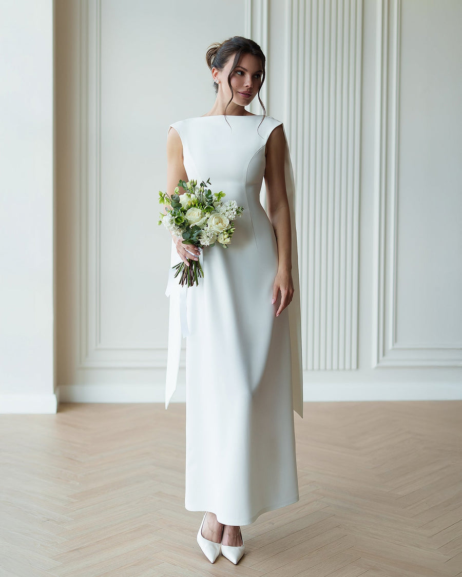 Athena Bridal Cape Gown