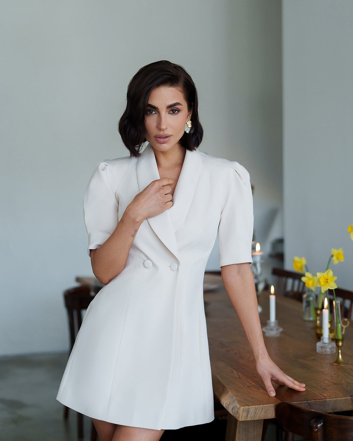 Claire Bridal Dress, Krem, fotoğraf 3