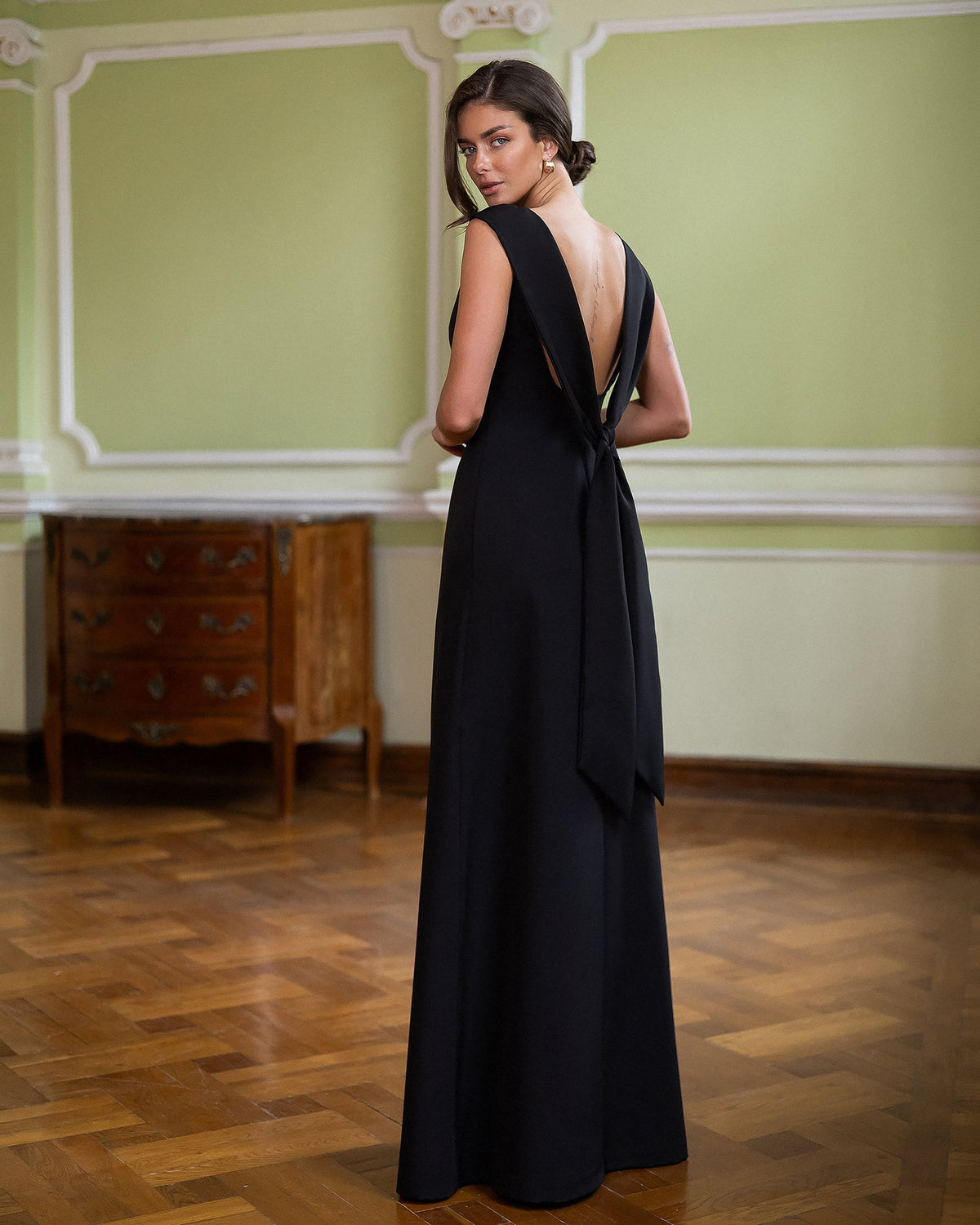 Athena Cape Gown, Siyah, fotoğraf 2