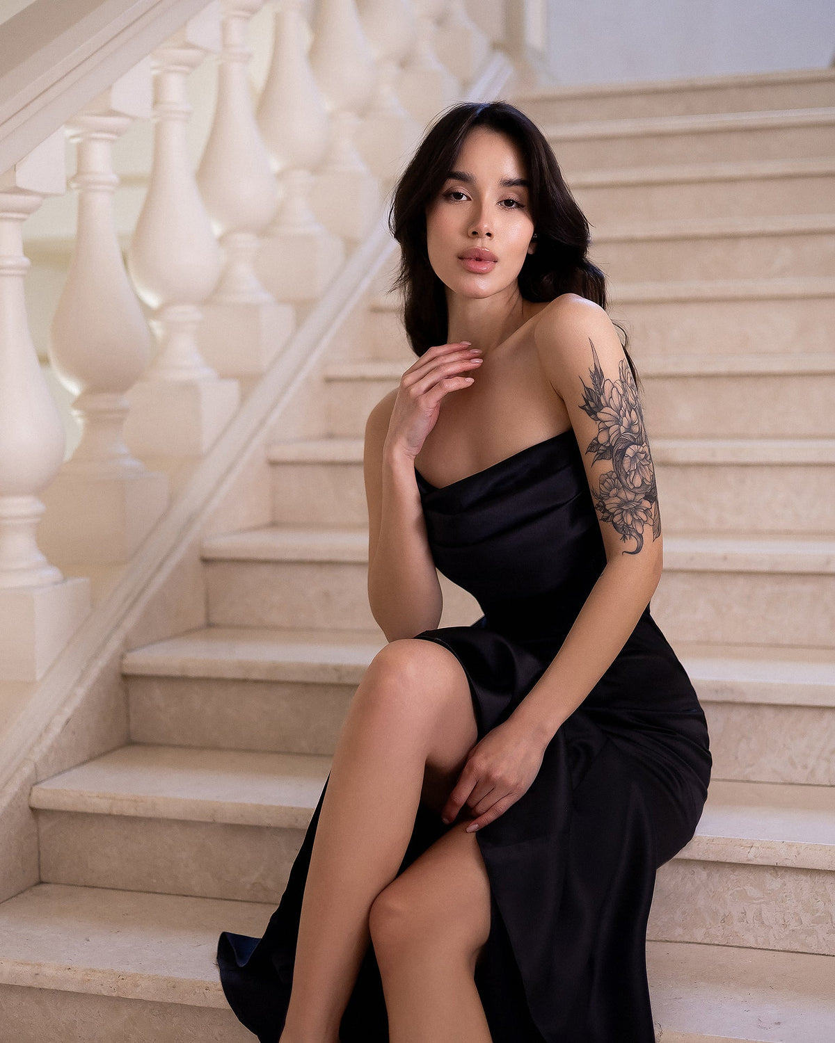 Seravia Dress, Siyah, fotoğraf 4