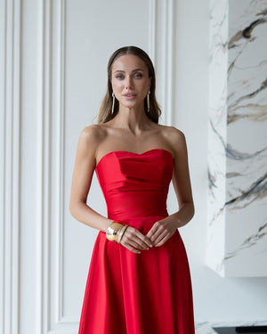 Serena Strapless Midi Dress — Ellitáne, görsel 4