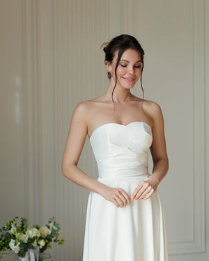 Serena Strapless Midi Dress.