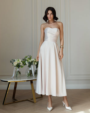 Serena Strapless Midi Dress.