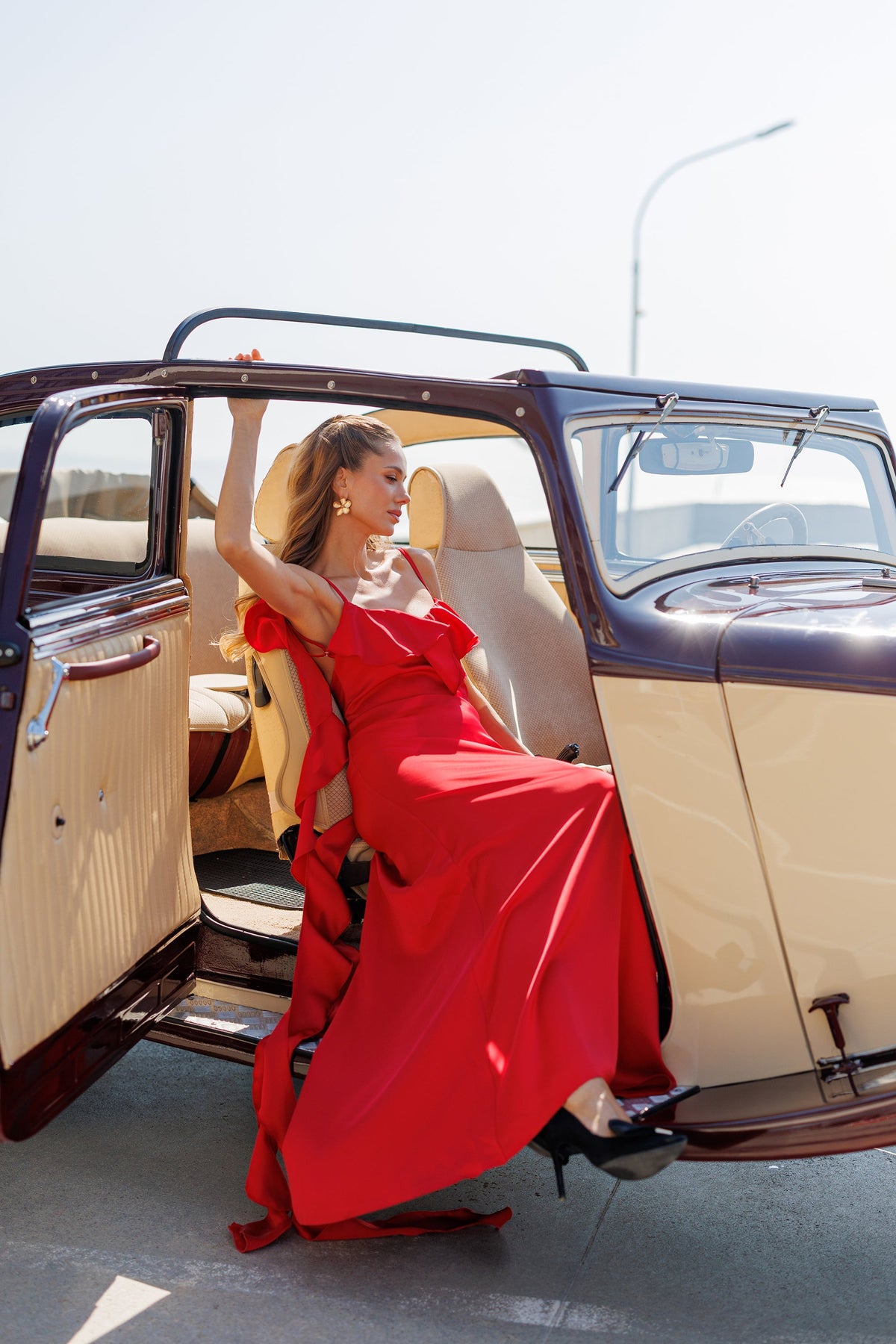 Evelin Dress, Kırmızı, fotoğraf 3