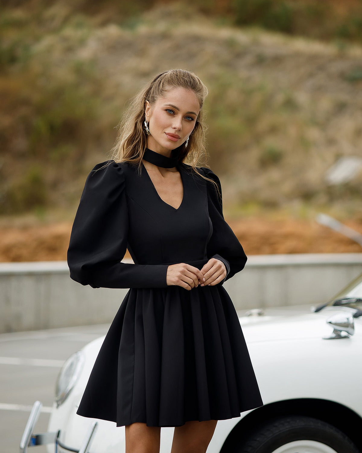 Isaline Mini Dress, Siyah, fotoğraf 5