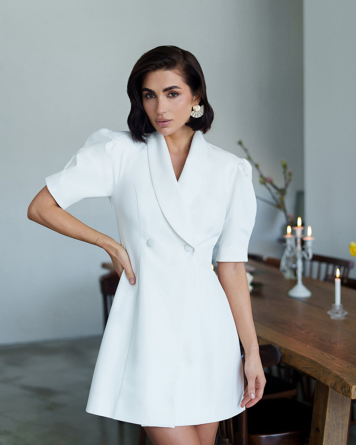 Claire Bridal Dress, Beyaz, fotoğraf 3