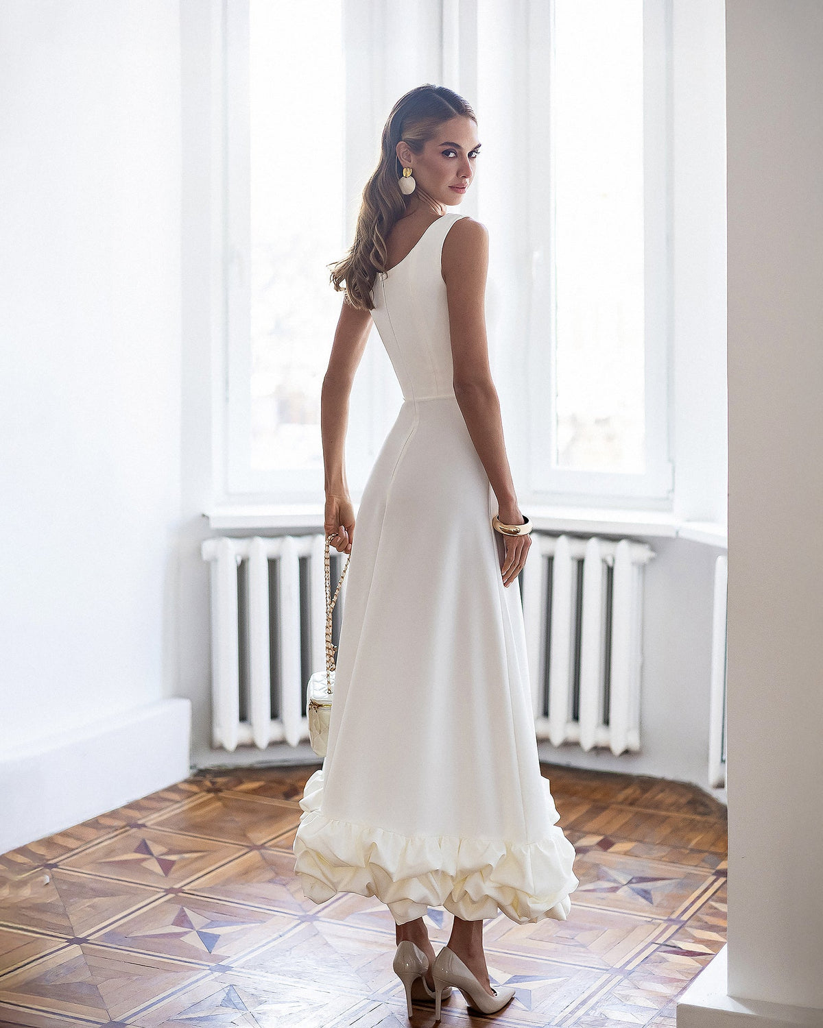 Esmiora Dress, Beyaz, fotoğraf 2