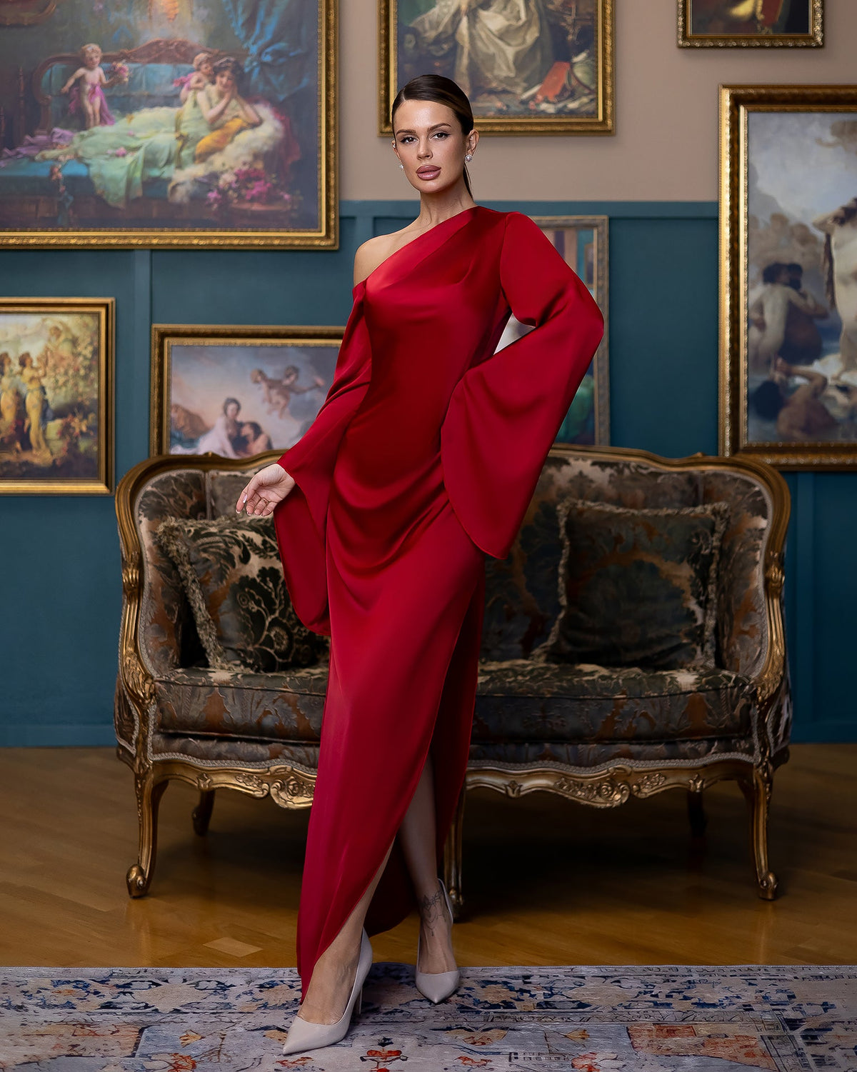 Selaria Dress, Kırmızı, fotoğraf 1