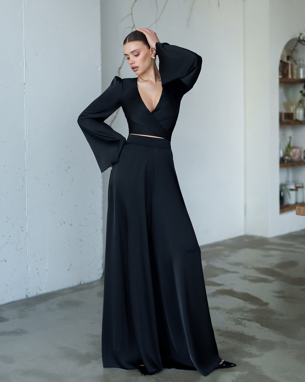 Noir Wrap Set, Siyah, fotoğraf 1