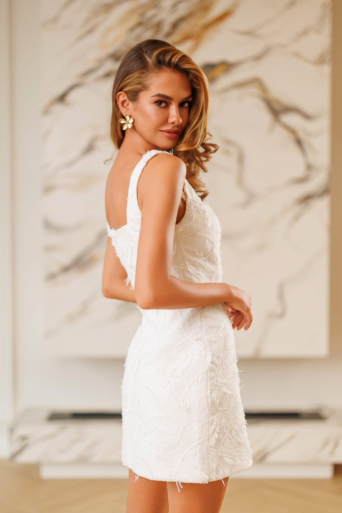 Noiréa Dress, Beyaz, fotoğraf 2
