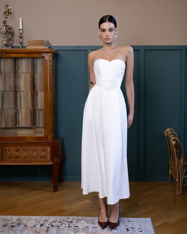 Serena Strapless Midi Dress — Ellitáne, görsel 3