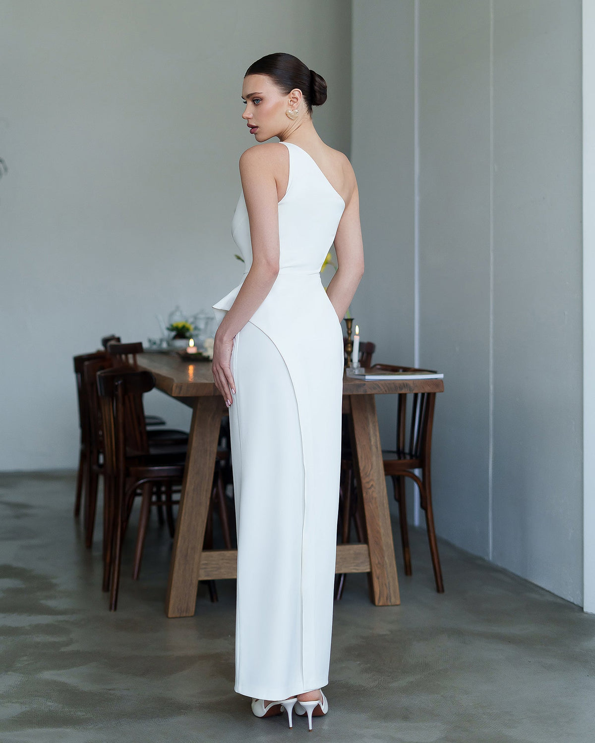 Aurora Bridal One Shoulder Elbise, fotoğraf 2