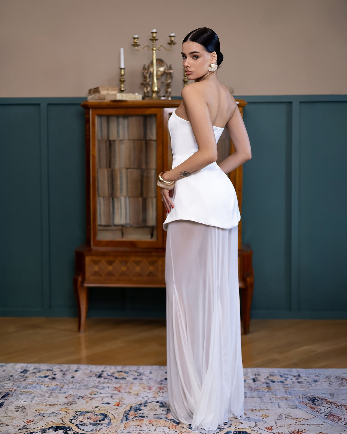 Moonlight Tulle Elbise Set, Beyaz, fotoğraf 2
