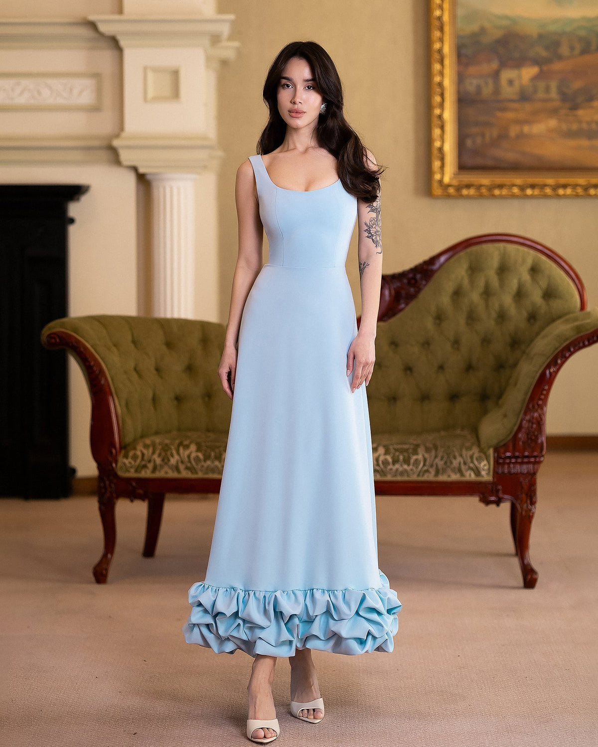 Esmiora Dress, Bebek Mavisi, fotoğraf 1
