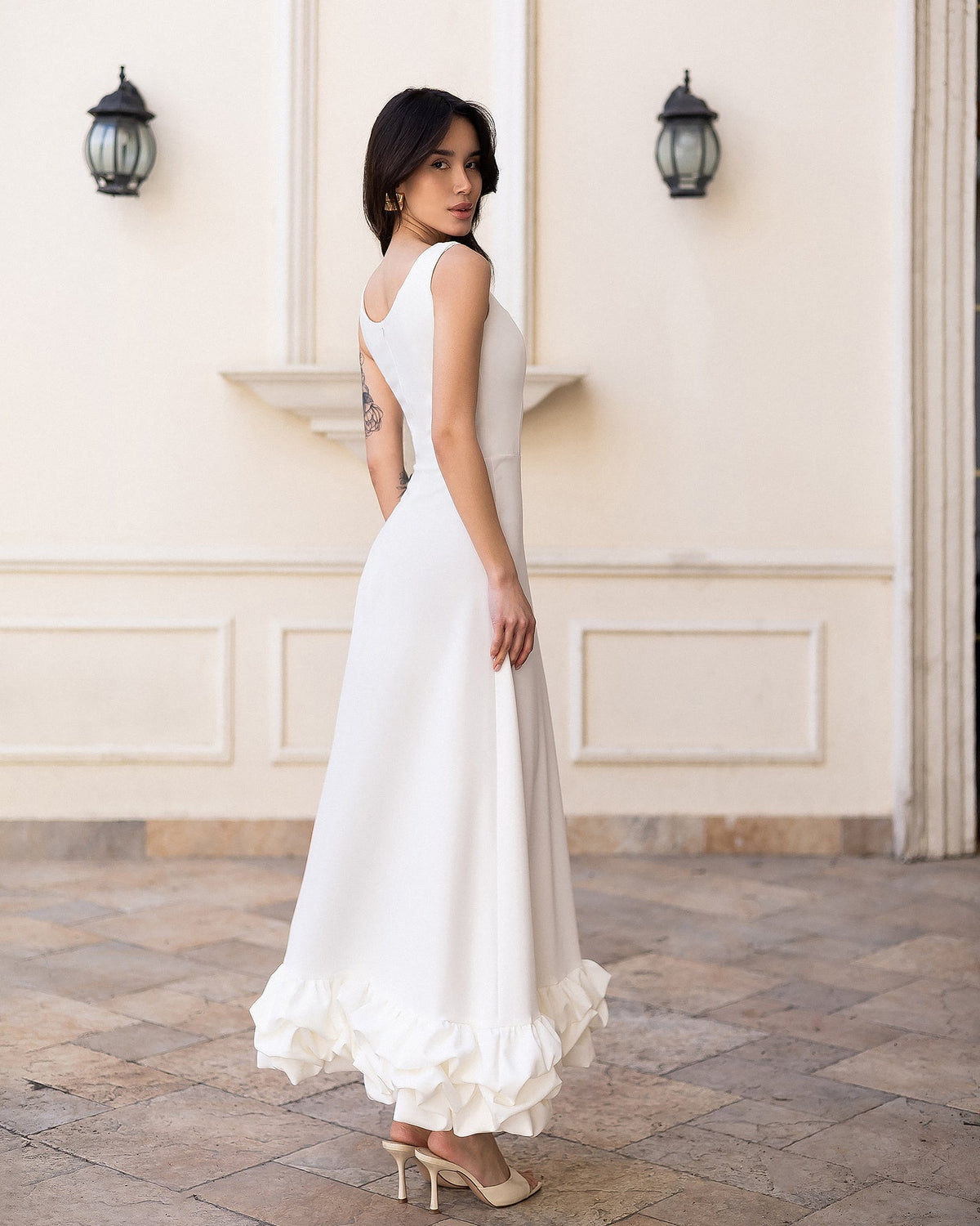 Esmiora Dress, Beyaz, fotoğraf 2