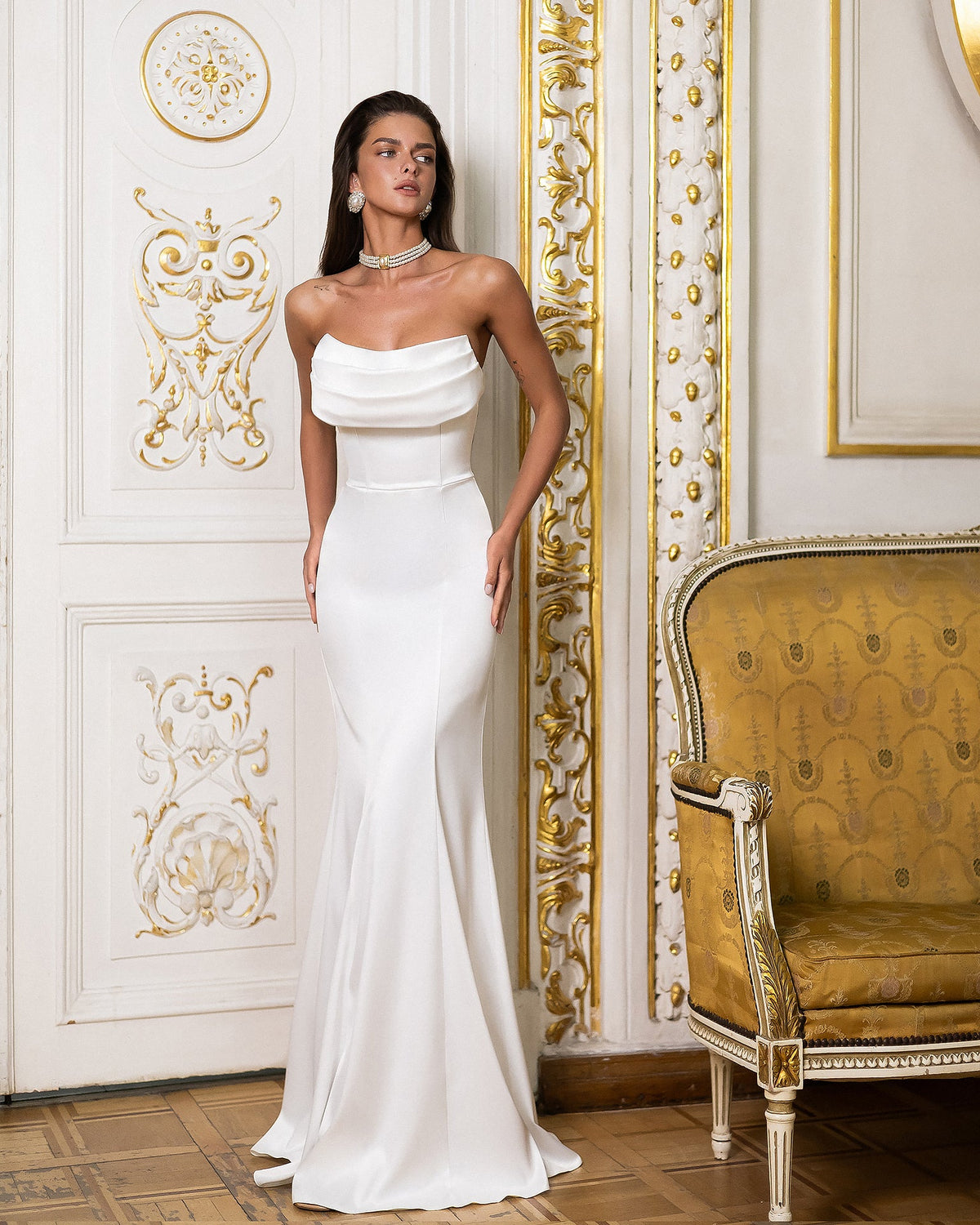 Seravia Bridal Dress, Beyaz, fotoğraf 1