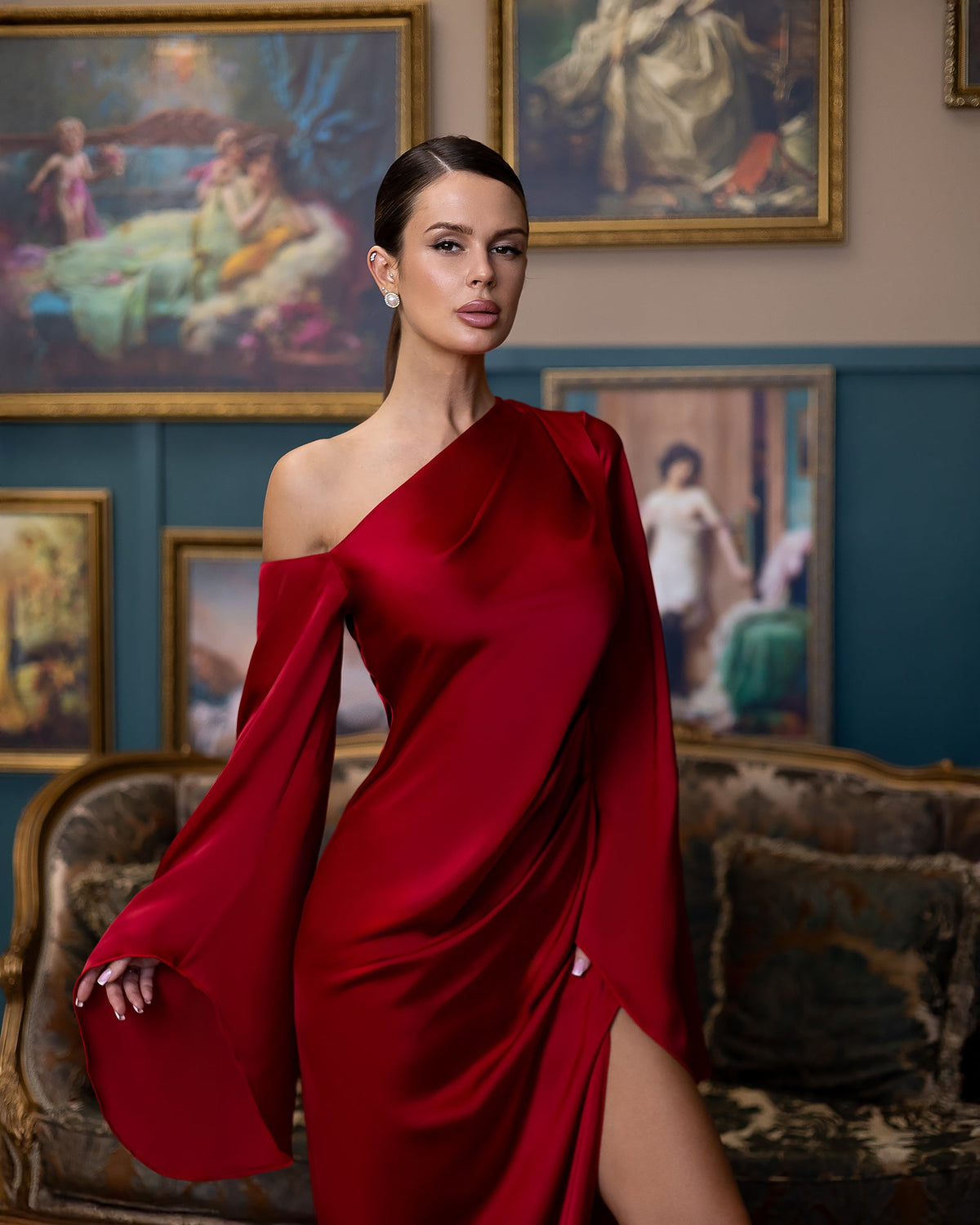 Selaria Dress, Kırmızı, fotoğraf 3