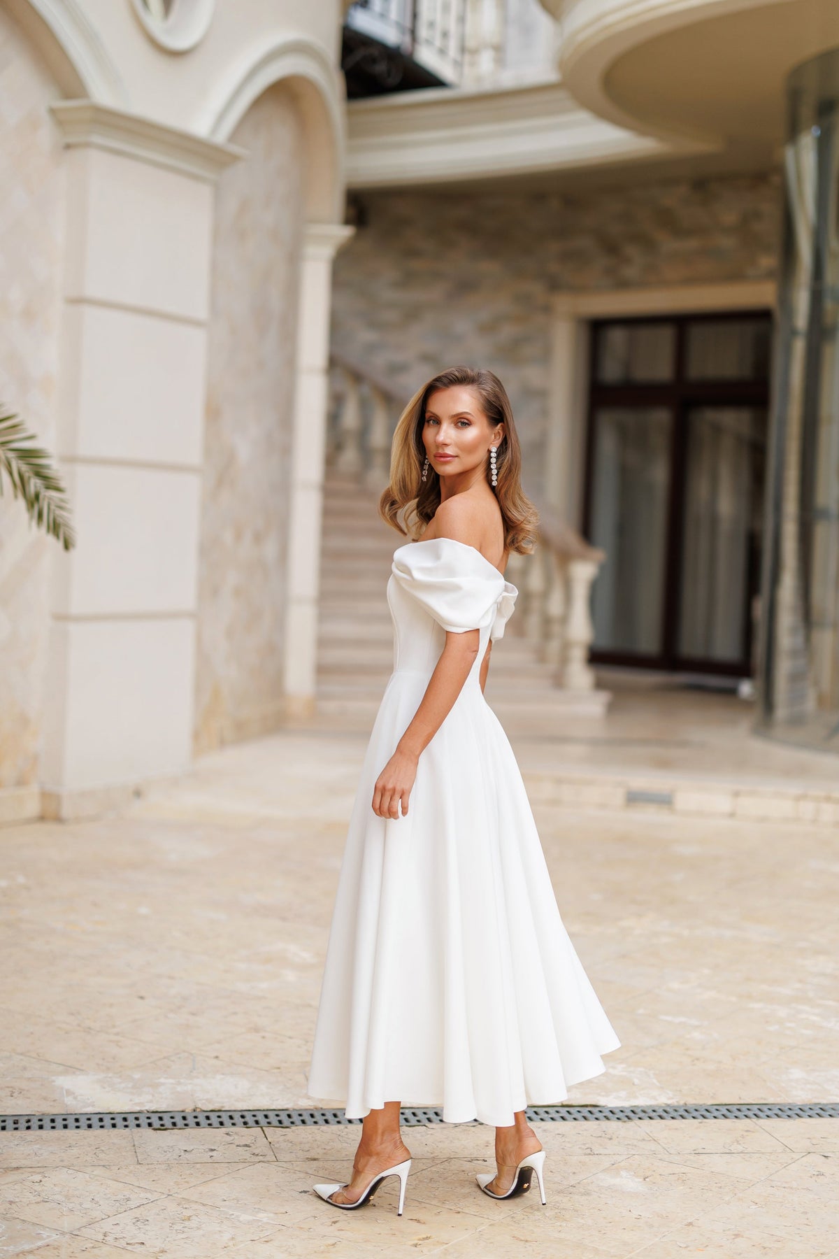 Elvoria Bridal Elbise, Beyaz, fotoğraf 3