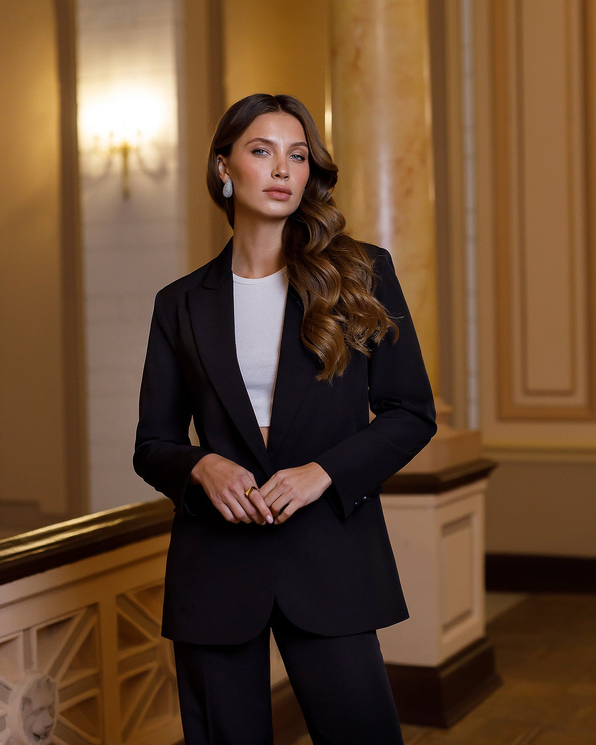 Opulence Two-Piece Suit, Siyah, fotoğraf 3