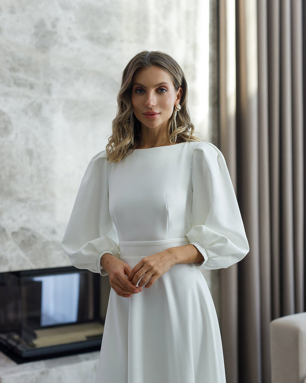Valerie Bridal Midi Dress