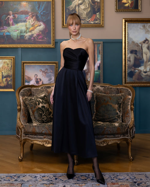 Serena Strapless Midi Dress — Ellitáne
