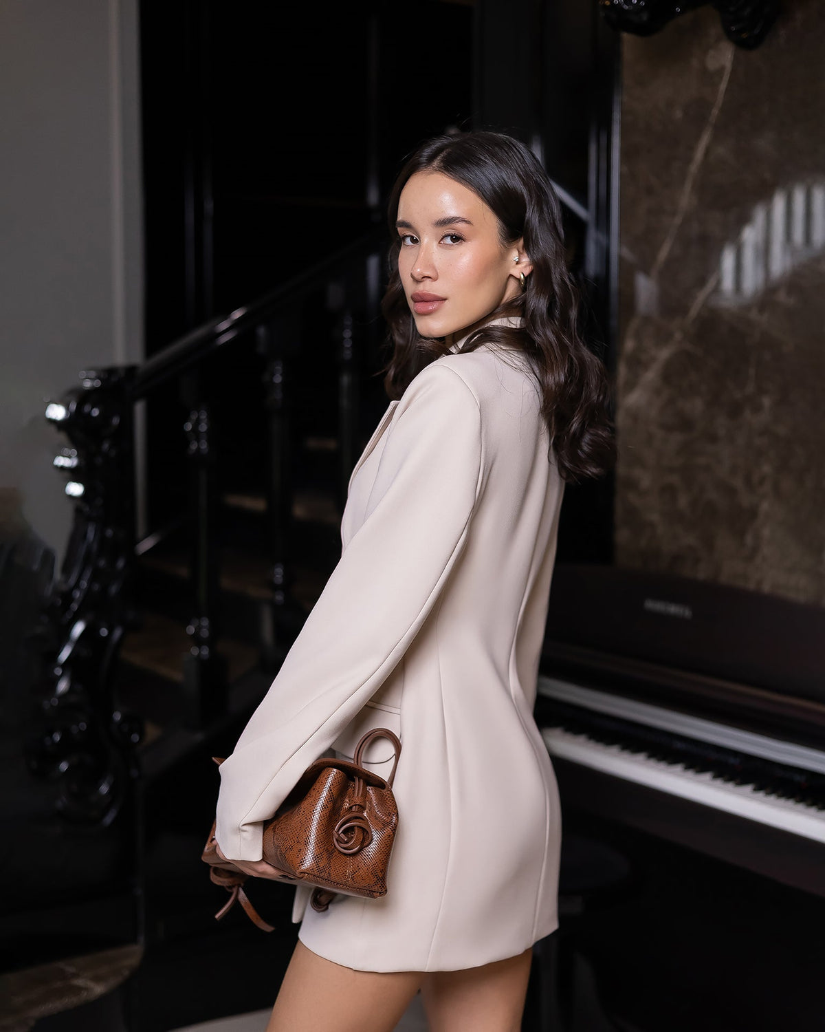 Viviana Blazer Elbise, Açık Bej, fotoğraf 2