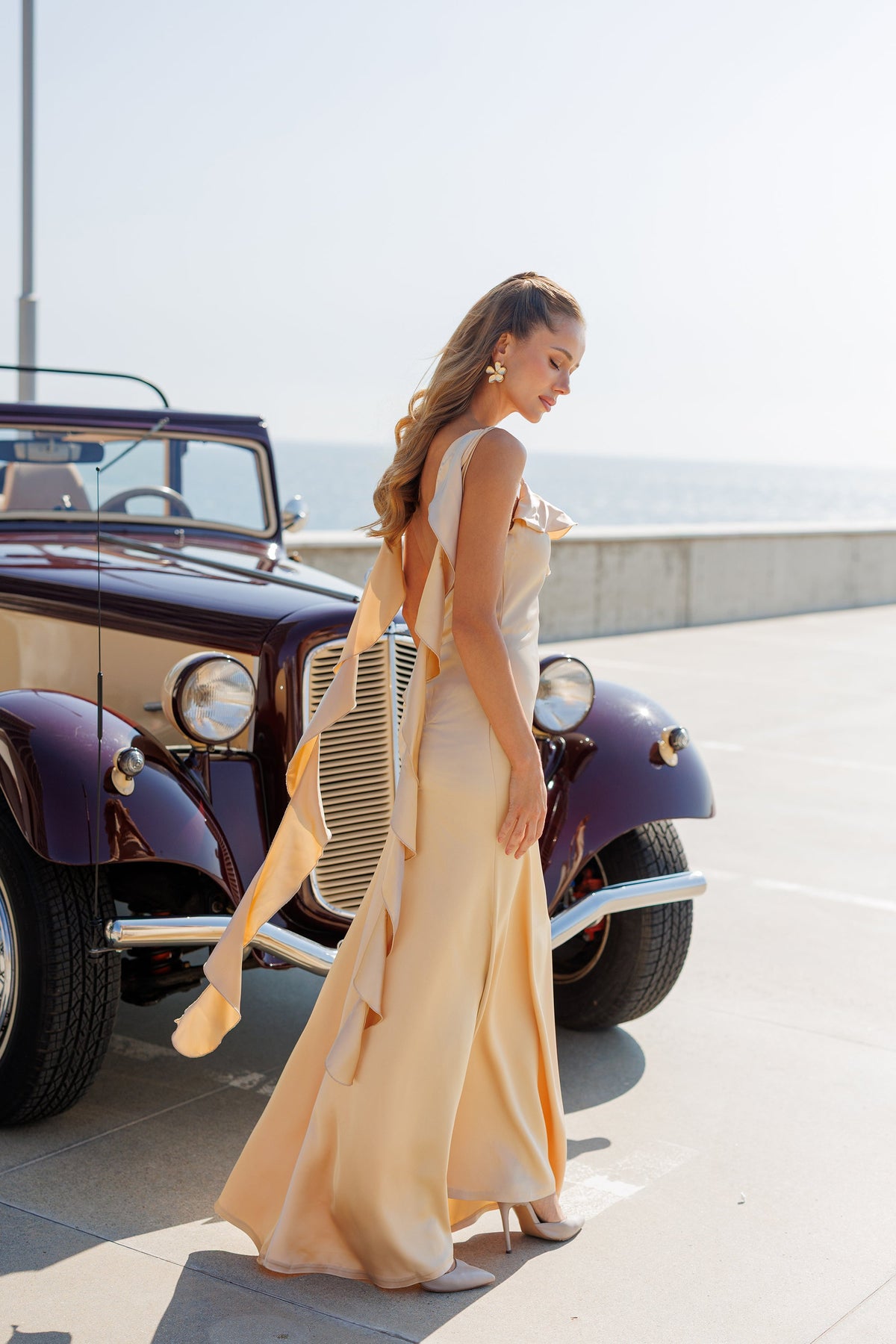 Evelin Dress, Krem, fotoğraf 2