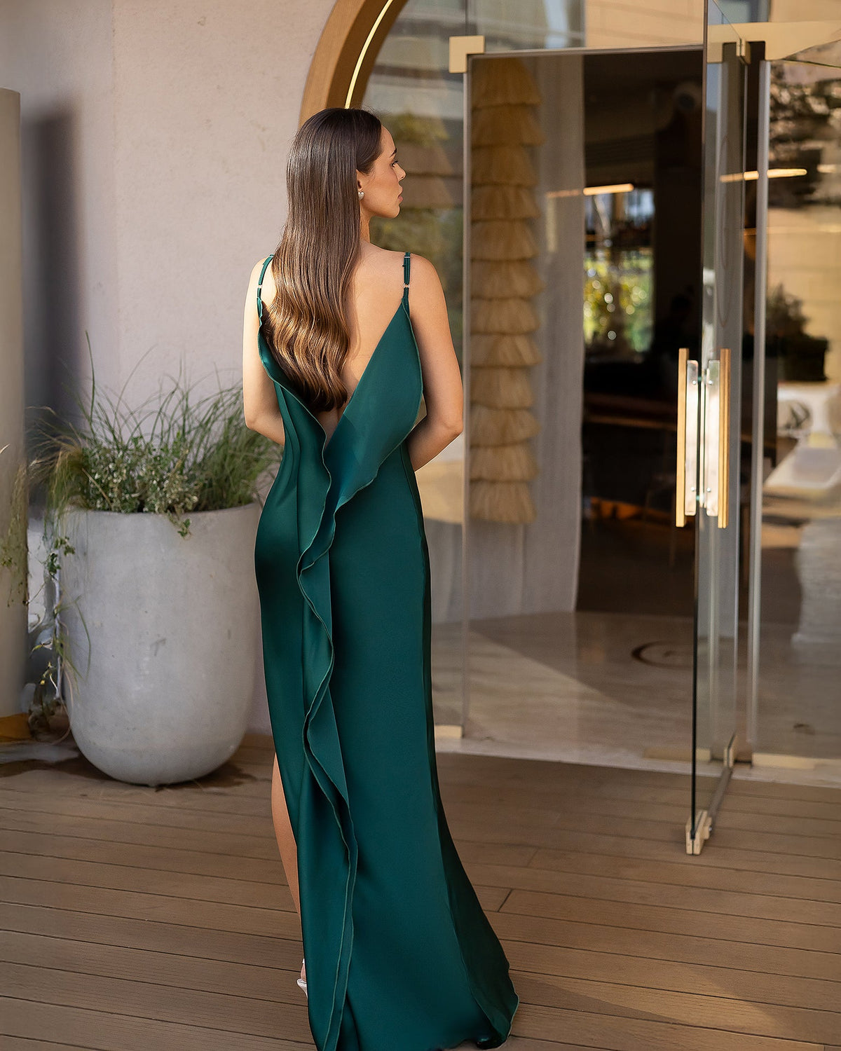 Lumina Cascade Gown, Yeşil, fotoğraf 2
