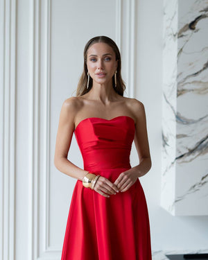 Serena Strapless Midi Dress.