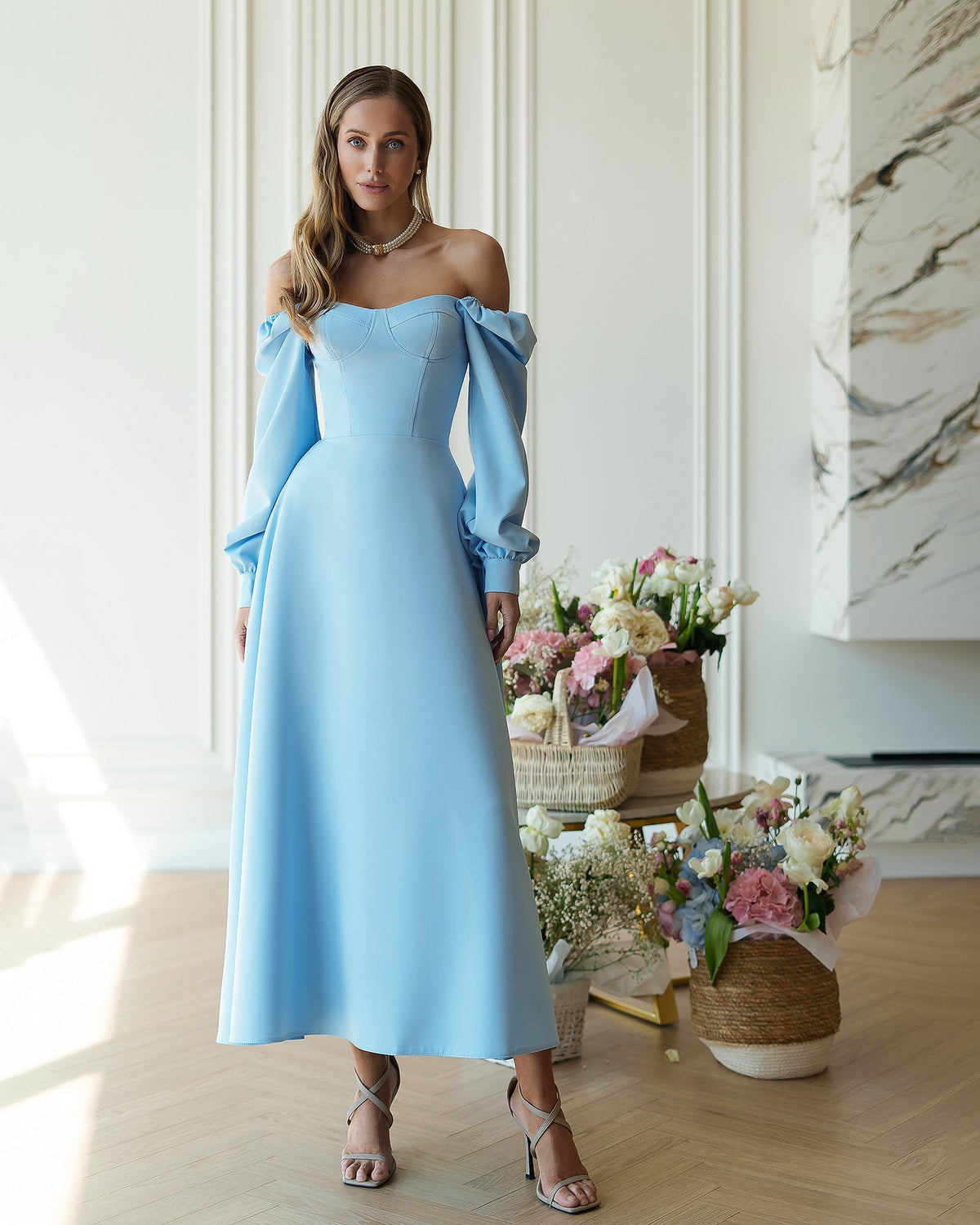 Aria Dress, Bebek Mavisi, fotoğraf 1