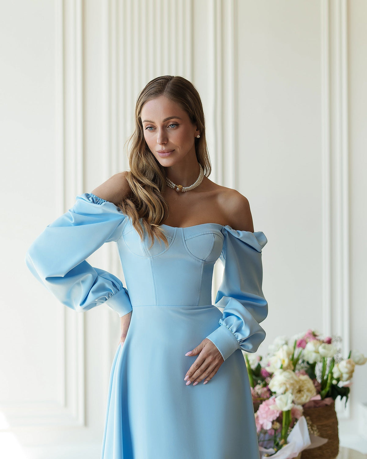 Aria Dress, Bebek Mavisi, fotoğraf 3