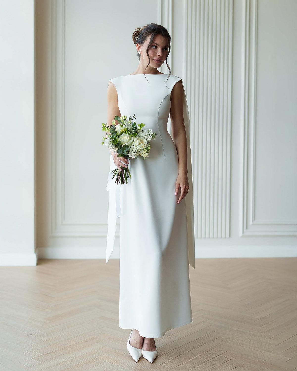 Athena Bridal Cape Gown, fotoğraf 1