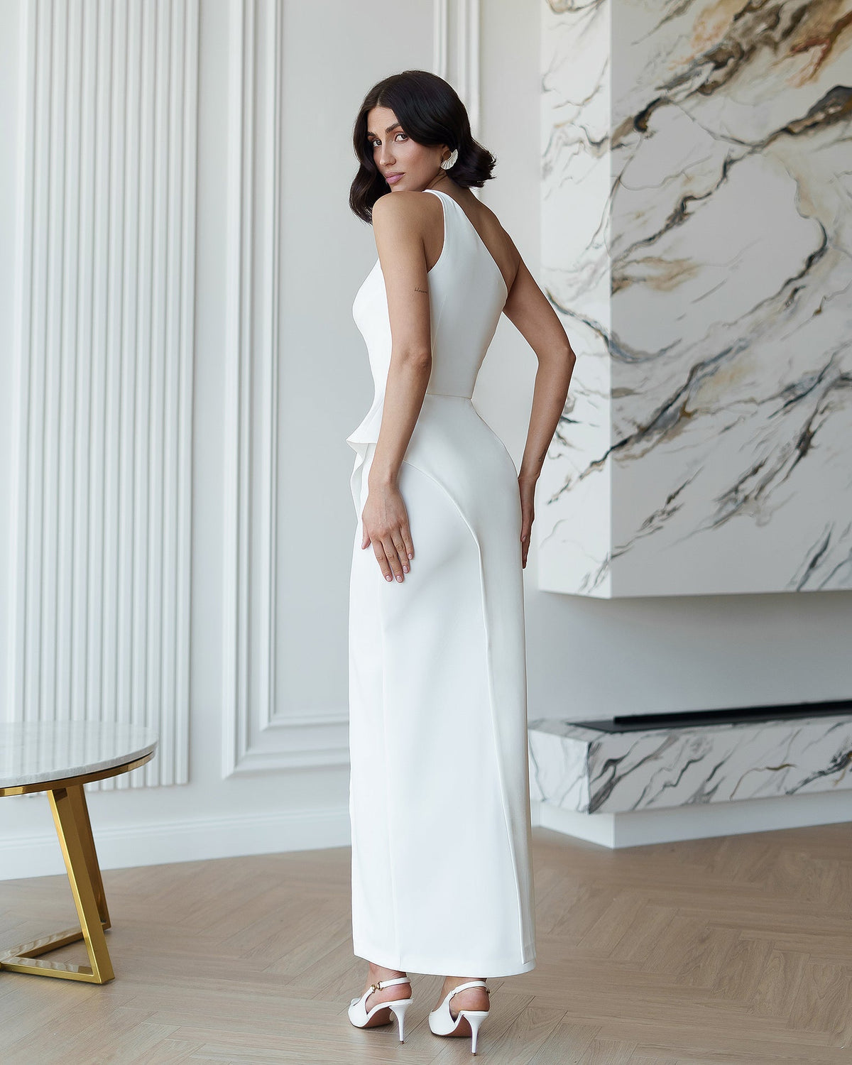 Aurora Bridal One Shoulder Elbise, fotoğraf 2