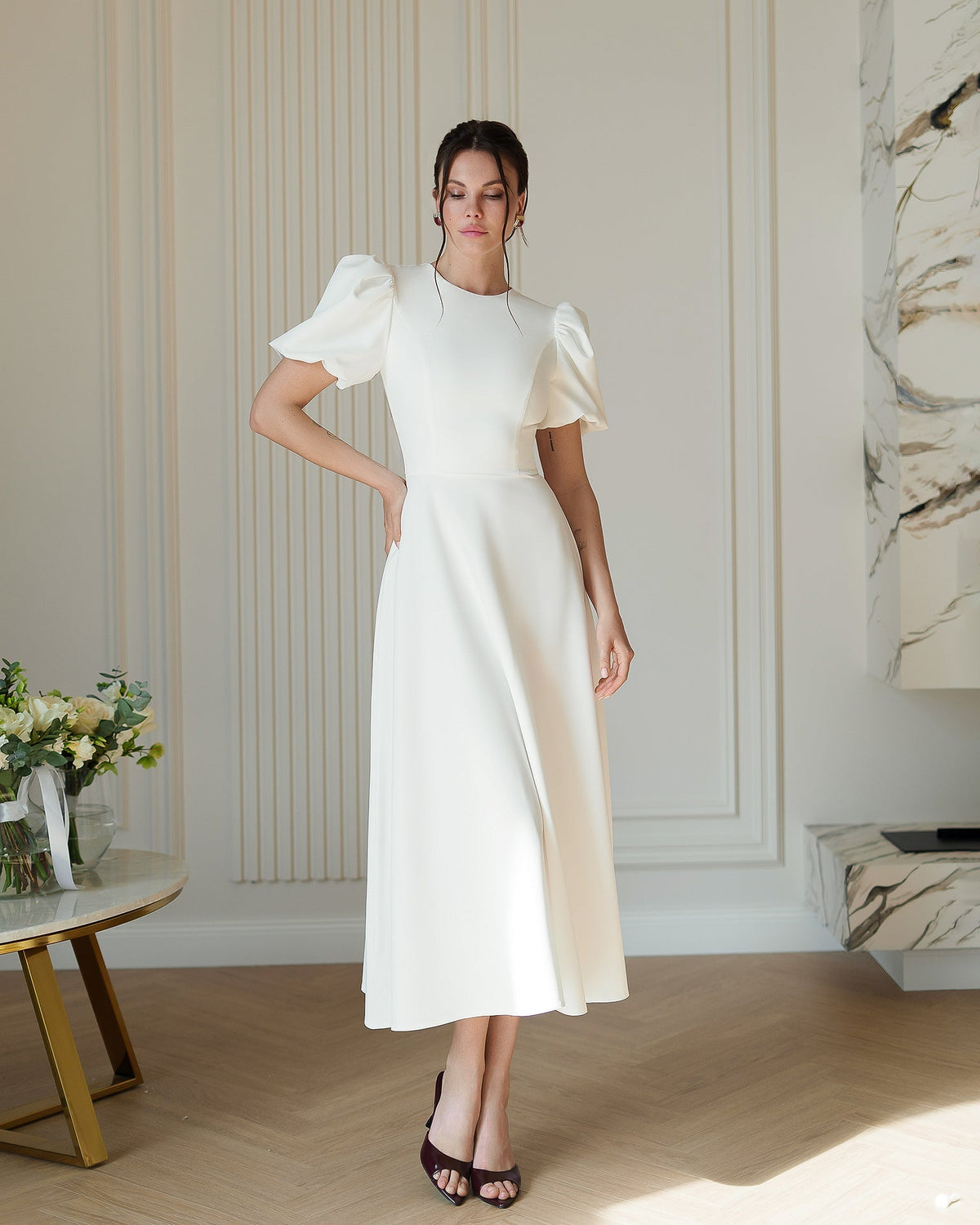 Elena Bridal Midi Dress, fotoğraf 4