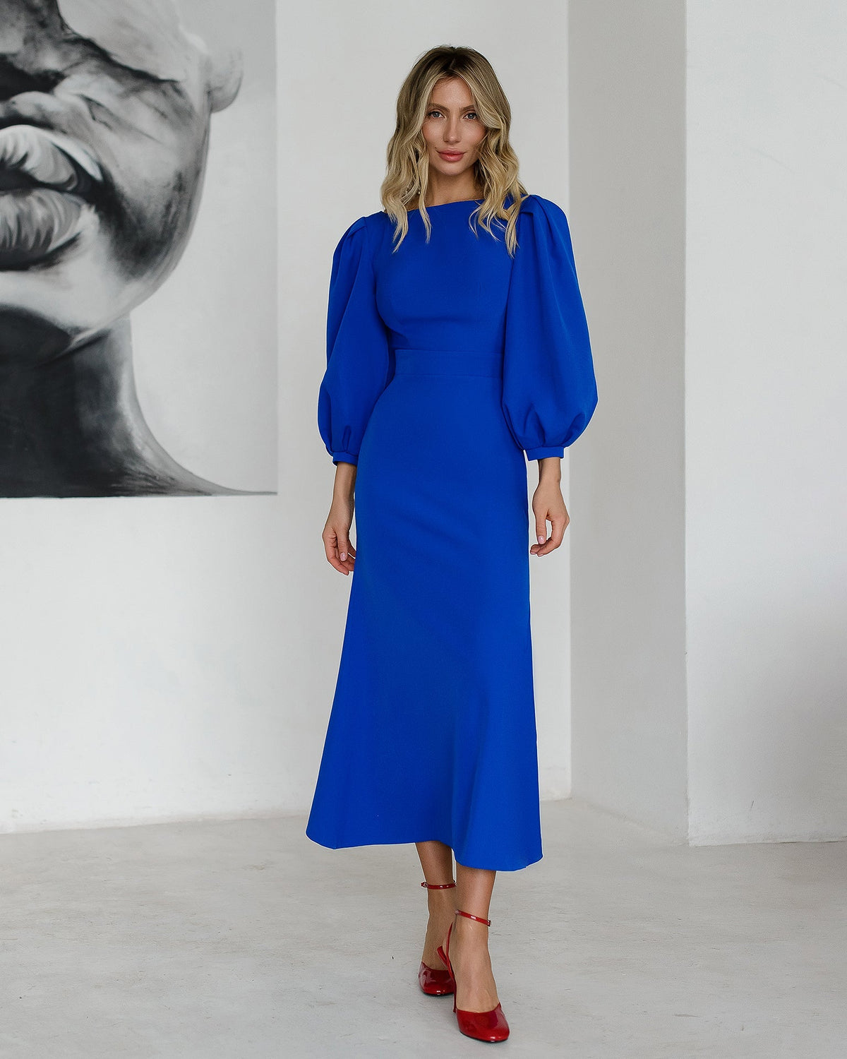 Eloise Dress, Elektrik Mavisi, fotoğraf 1