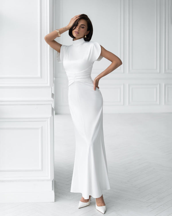 Elysia High-Neck Gown