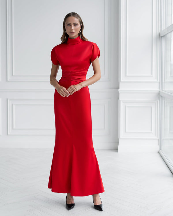 Elysia High-Neck Gown
