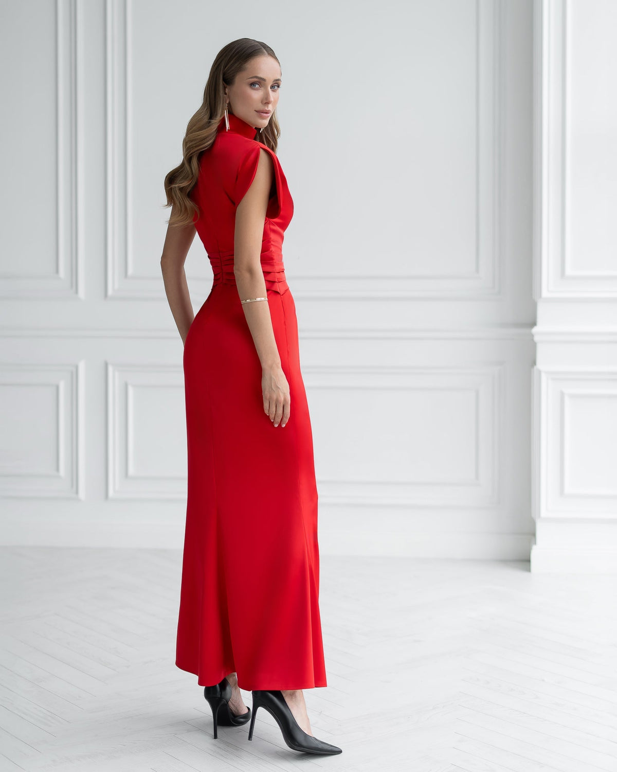 Elysia High-Neck Gown, Kırmızı, fotoğraf 2