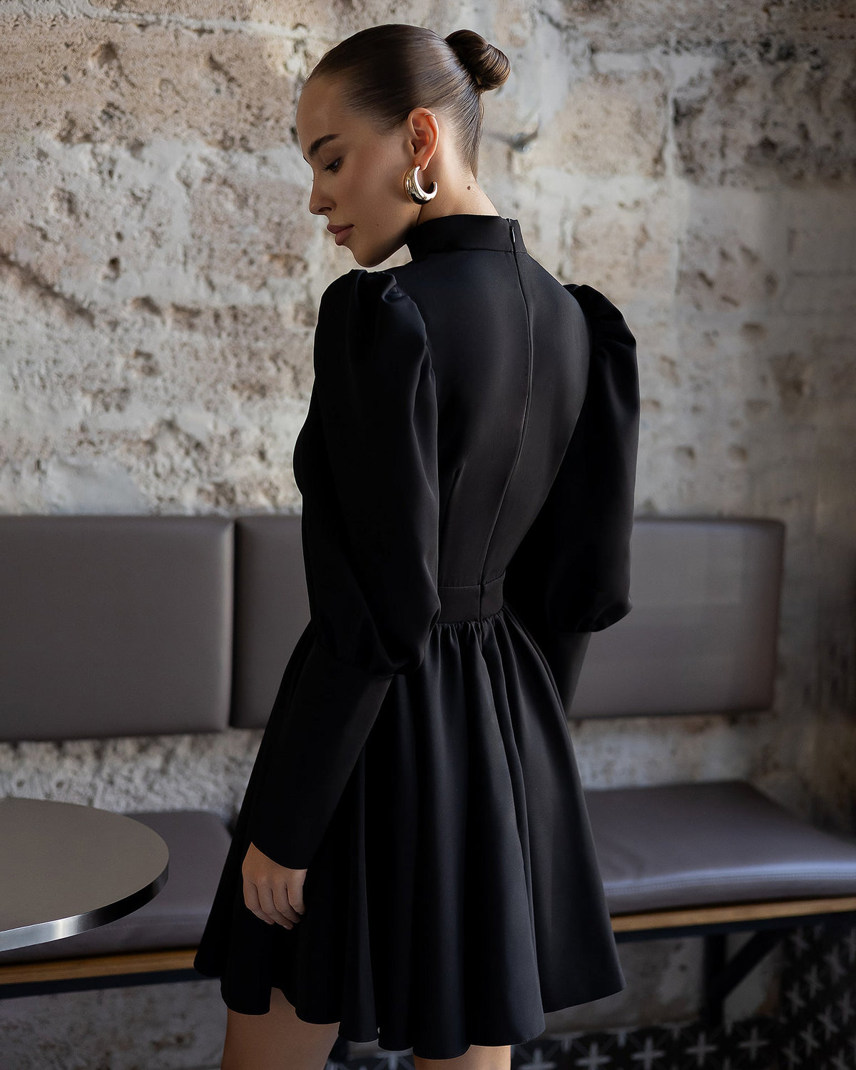 Isaline Mini Dress, Siyah, fotoğraf 1