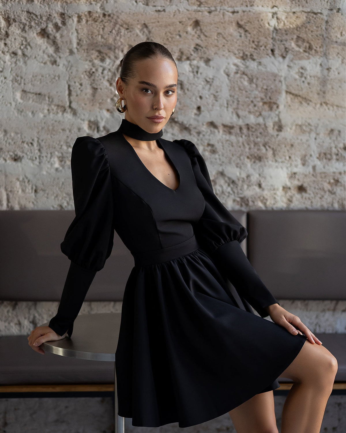 Isaline Mini Dress, Siyah, fotoğraf 2