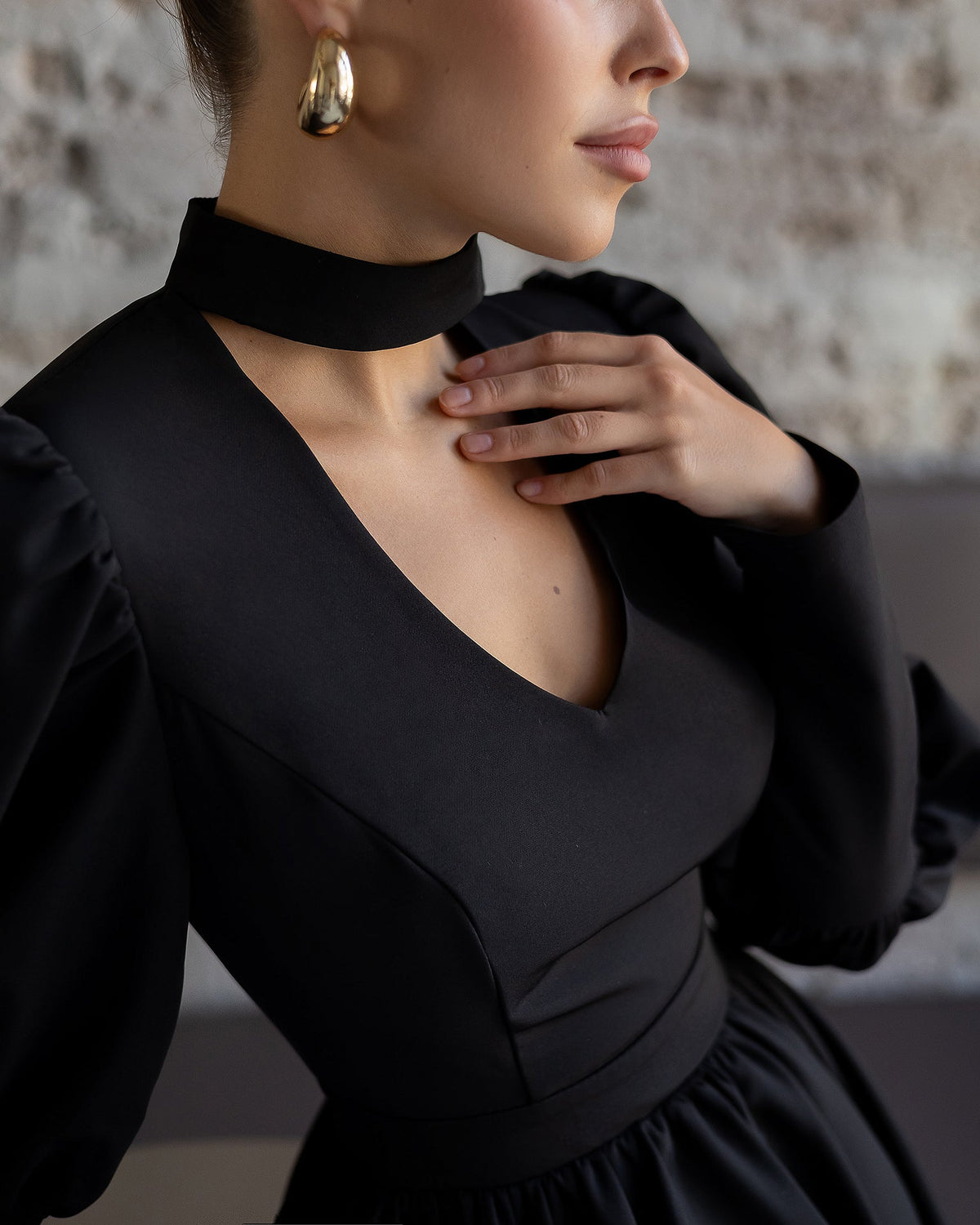 Isaline Mini Dress, Siyah, fotoğraf 3