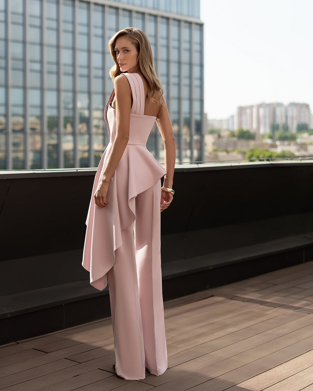 Kseniia Peplum Set, Pudra, fotoğraf 2