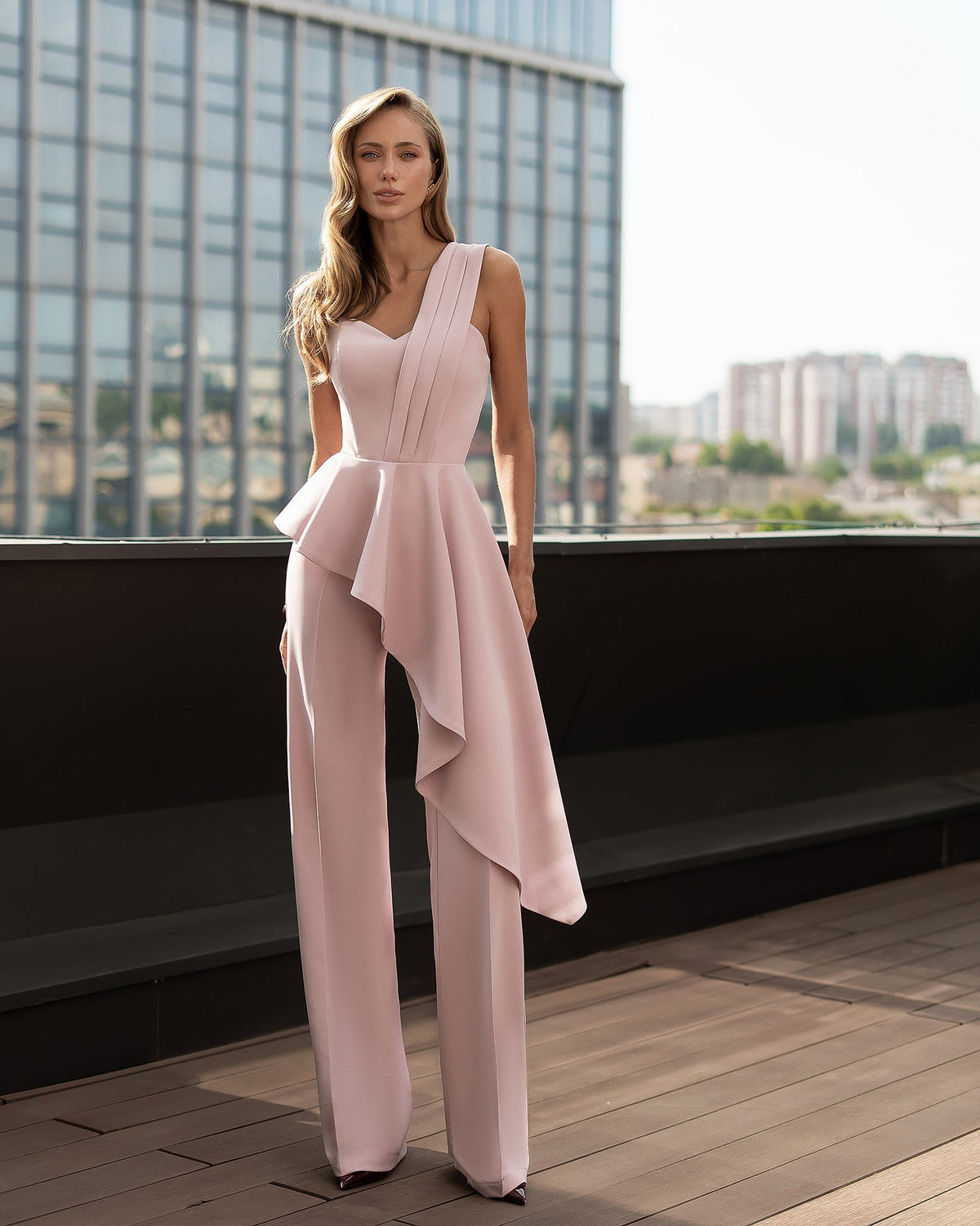 Kseniia Peplum Set, Pudra, fotoğraf 1