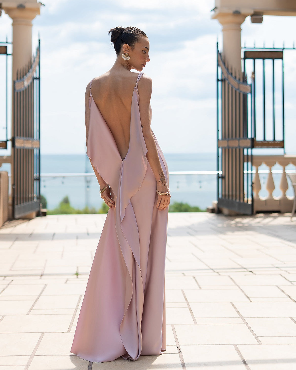 Lumina Cascade Gown, Pembe, fotoğraf 2