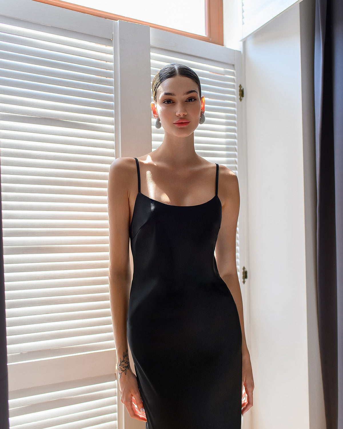Maya Dress, Siyah, fotoğraf 3