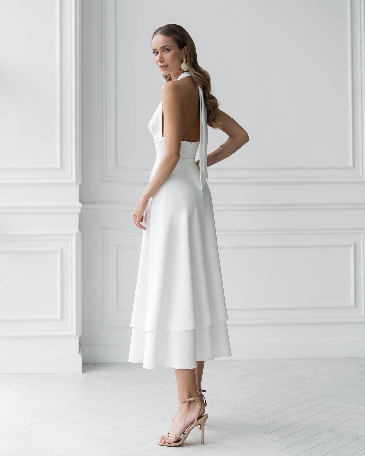 Merida Dress, Beyaz, fotoğraf 5