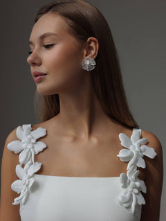 Moonlit Petal Earrings