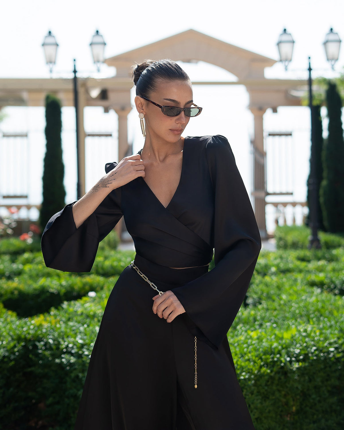 Noir Wrap Set, Siyah, fotoğraf 3