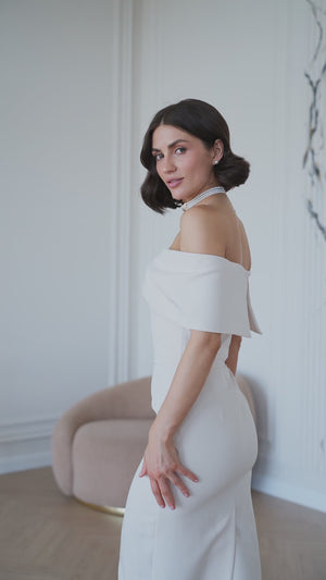 Ophelia Bridal Corset Midi Elbise