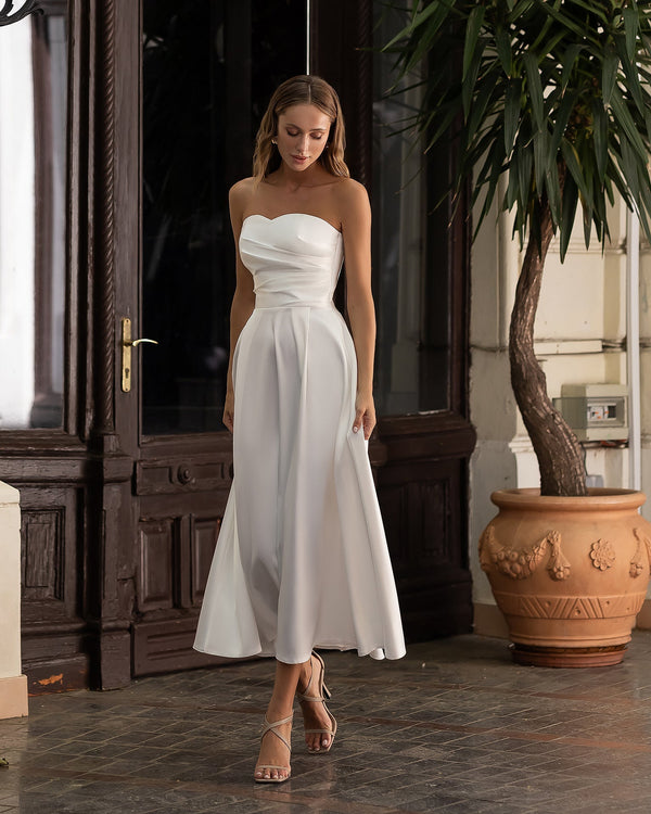 Serena Strapless Midi Dress — Ellitáne, görsel 3